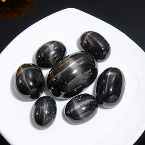 Natural negro estrella diópsido septiembre piedra natal cabujón suelto hecho a mano piedra preciosa pulido suave piedra que fluye - Product Image 2