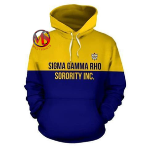 Nouveau Style à manches longues pull à capuche Divine Nine attirail hiver Sigma Gamma Rho sororité sérigraphie Patch travail - Product Image 1