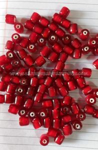 ลูกปัดแก้วงานหัตถกรรมสีส้มลูกปัดสีขาวลายหัวใจหลากสีขนาด5มม. 6มม. 8มม. 10มม. 12มม. วัสดุโคมไฟหลวม - Product Image 2