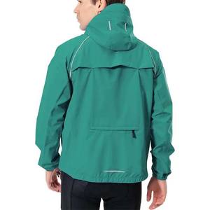 Veste coupe-vent à capuche d'extérieur imperméable de qualité supérieure pour hommes veste de pluie décontractée unie vêtements doux fermeture à glissière brodée - Product Image 3