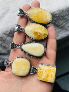 จี้พลอยอาเกตแบบสีกำหนดเองในขนาดต่างๆเหมาะสำหรับนักออกแบบเครื่องประดับอัญมณี - Product Image 3