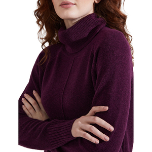 Pull-over col roulé en laine mélangée épaisse pour femme, style décontracté, haut long, idéal pour l'automne ou l'hiver - Product Image 6