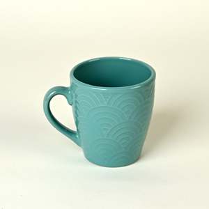 Set of 2 Sea Foam Insulated Stoneware Ceramic Coffee Mugs 360ml Capacity <b>Microwave</b> & Dishwasher Safe for Hot Chocolate - Product Image 4