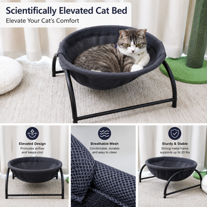 Elevated Luxury Solid Cat Bed Cave Oxford Fabric Memory Foam Moisture-proof <b>Removable</b> Washable Indoor All Seasons - Product Image 2