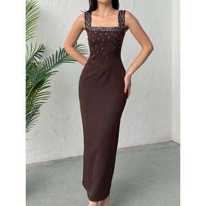 Vestido Largo Elegante missJANELL con Adornos de Piedras Blancas para Mujer, Mezcla de Poliéster y Elastano, para Fiestas y Eventos Formales - Product Image 2