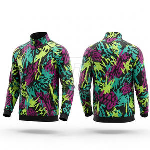 Veste à fermeture éclair sur le côté pour homme, sublimée, légère, moderne, pour la salle de sport, l'entraînement et les sports de plein air - Product Image 3