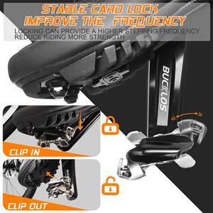BUCKLOS, accesorios para montar en bicicleta de montaña, <span class=keywords><strong>pedales</strong></span> autoblocantes aptos para <span class=keywords><strong>pedales</strong></span> de bicicleta ultraligeros <span class=keywords><strong>SPD</strong></span> de 9/16 pulgadas - Product Image 6