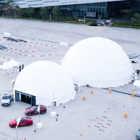 Dôme de glamping de 6 m avec toit en aluminium et verre, dôme géodésique en aluminium et verre, tentes géodésiques de Chine