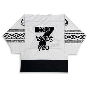 Jersey de Hockey sobre Hielo Personalizado OEM, Sublimado, 100% Poliéster, Tejido de Malla, Corte Holgado, Uniforme Profesional, Nueva Llegada - Product Image 3