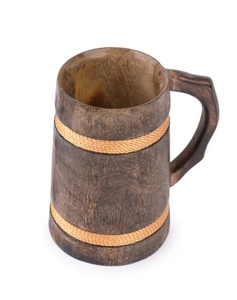 Wooden Beer <b>Mug</b> with Handle and Rope <b>Camping</b> Travel Outdoor <b>Mugs</b> for Men handmade mangowood gift for wedding or anniversary - Product Image 3