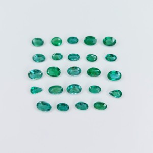 100% Natural de calidad fina 6x4-5x7mm forma de pera ovalada verde vivo esmeralda de Zambia piedras preciosas sueltas para la fabricación de joyas al mejor precio - Product Image 1