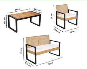 Juego de jardín de mimbre moderno al mejor precio, muebles de exterior de ratán de PE BeNK para el hogar, Hotel, escuela, patio, fabricado al aire libre - Product Image 2