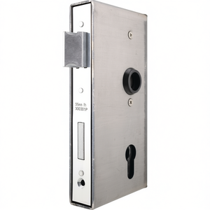 Cerradura de caja DIN izquierda/derecha 300301P BEVER con distancia entre ejes de 55 mm y grosor de tubo de 30 mm para cercas, celosías y puertas - Product Image 3