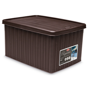Contenitore Multiuso Elegance - L. 15 - 29x39x21 cm H Colore Moka - Product Image 1
