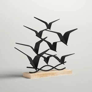 Sculpture de table élégante en forme de flèche, base en bois, objet de table artistique moderne, ajoute une touche sophistiquée aux intérieurs, en provenance d'Inde - Product Image 6