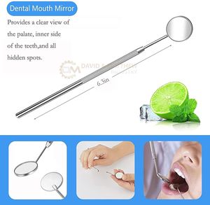Juego de instrumentos dentales, kit de examen Dental de acero inoxidable, espejo, buena calidad, 8 Uds. - Product Image 5