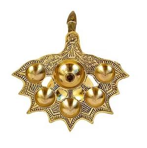 Handmade Brass Diya for Diwali Temple Pooja Room Indian Traditional <b>Oil</b> <b>Lamp</b> for Spiritual Home Decor Use - Product Image 2