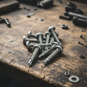 Vis autoperceuses métriques PDC à tête cylindrique en acier inoxydable 304/316/410, classe 8, finition naturelle, entraînement Phillips, pas fin. - Product Image 1