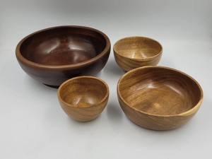 Bol en bois d'acacia de haute qualité D15H5 cm, écologique, minimaliste, Vietnam, Huhipro naturel pour le camping - Product Image 5