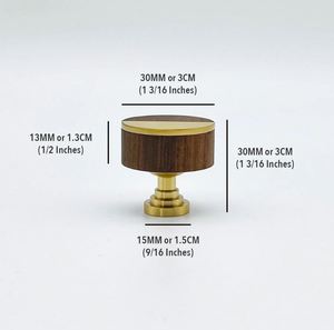 Luxury Brass & Wooden Knob <b>Pull</b> Cabinet Drawer <b>for</b> <b>Home</b> Dresser Door Cabinet Furniture Decorative Kitchen Wardrobe Handle Knobs - Product Image 4