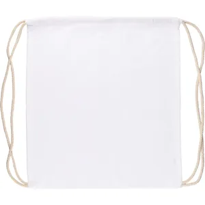 Bridget Personalized Promotional <b>Drawstring</b> Sportpacks Cotton Pouch <b>Backpack</b> with Custom Gadgets - Product Image 4