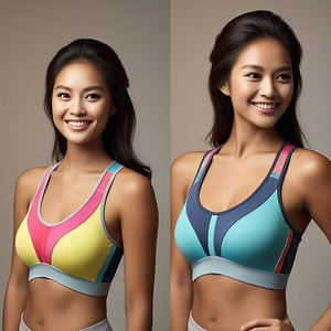 Soutien-gorge de compression multicolore pour femmes 100% polyester Gym Fitness Wear Bra Ladies Yoga Exercise Athletic Bra Women - Product Image 1
