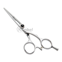 Ciseaux de coiffure professionnels KIMBEL en acier inoxydable 4Cr13 de 6 pouces, droits et affûtés, pour droitiers, avec lame convexe à 28 dents