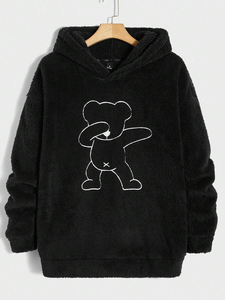เสื้อฮู้ดดี้โอเวอร์ไซส์แบบสั่งทำพิเศษสำหรับผู้ชาย เสื้อฮู้ดดี้แบบสวมหัว ผ้าผสมโพลีเอสเตอร์และคอตตอนสำหรับผู้ชาย - Product Image 5