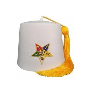 Высококачественная шапка Masonic Shriner Fez для продажи, однотонная шапка Regalia Printing Shriner Fez