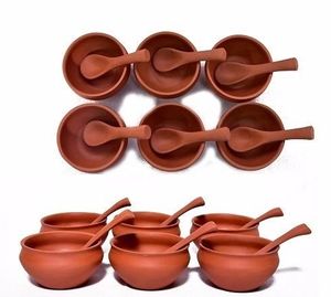 Handcrafted Eco-Friendly Biodegradable Heat Resistant <b>Terracotta</b> Camping Soup <b>Bowl</b> Set - Product Image 2