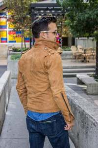 Chaqueta de Cuero Genuino Negra Informal Unisex, Cuello Alto, Abrigo Regular, Invierno, Resistente al Viento, Impermeable, Cuero Suave, Nueva - Product Image 2