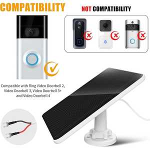 Panneau solaire 7W 5V avec câble de 10 pieds compatible avec Ring Video Doorbell 3/3+/4E, etc. - Product Image 6