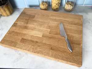 Rustic Solid <b>Oak</b> Walnut Ash Iroko Wood Cutting Board Chunky Heavy Duty Wooden Chopping Board Thick Kitchen <b>Block</b> for Home - Product Image 4