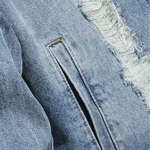 Printemps automne hommes Denim vestes décontracté couleur unie simple boutonnage Jeans veste hommes Slim Fit coton vêtements d'extérieur en détresse vestes - Product Image 2