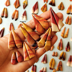 Mookaite หินแจสเปอร์ธรรมชาติแบบคู่,สำหรับทำต่างหูเครื่องประดับแฟชั่นจำนวนมาก - Product Image 2