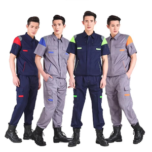 ชุดยูนิฟอร์มทำงาน MANGOES FASHION สำหรับช่างยนต์และงานก่อสร้าง แบบ unisex ผ้าคอตตอน/โพลีเอสเตอร์ แขนสั้น/แขนยาว ลายนูน ปลอดภัย คุณภาพสูง - Product Image 1