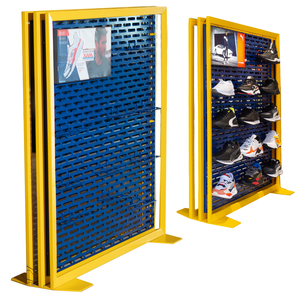 رف عرض أحذية معدني قابل للفصل بتصميم عصري وجودة عالية، رف عرض أرضي مخصص لمتاجر الأحذية - Product Image 1