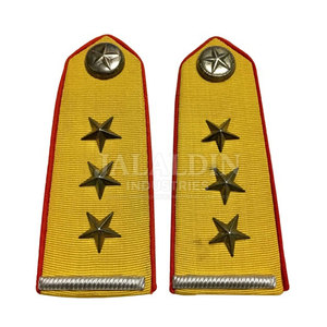 Custom Made Gold Embroidered 3D Sew-On Canvas Fabric Shoulder Cords & Badges-Uniform <b>Accessories</b> for Fashion Style Epaulettes - Product Image 2