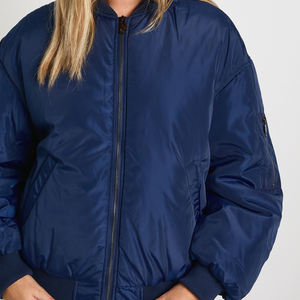 Veste bomber vintage pour femmes, vente chaude, style streetwear, fermeture éclair, prix de gros, vêtements décontractés, tissu respirant, veste bomber 2026 - Product Image 2