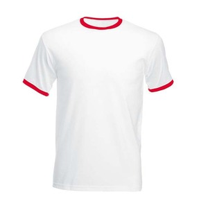 Venta al por mayor de ropa de hombre de alta calidad Ringer cuello redondo manga corta Camiseta 100% algodón ropa de Hombre Camisas servicio OEM - Product Image 4