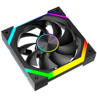 Ventilateur de boîtier PC XINMAI 120mm ARGB PWM 34.4CFM 22.5dBA 1350RPM Silencieux 5V 3Pin RGB pour Ordinateur de Jeu Noir Blanc