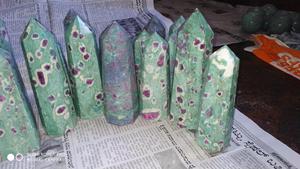 "Wholesale Best Price Hand Carved Ruby Fuchsite <b>Crystal</b> Healing Tower Feng Shui <b>Craft</b> Home Decor Love Theme" - Product Image 5