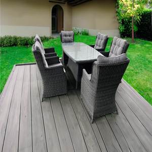 Garden Dining Set With Wicker Weaving 6-8 Chair for Full Dining Garden Set Patio Outdoor Dining Set With Comfortable <b>Seat</b> - Product Image 2