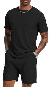 Vêtements de sport en bambou personnalisés de haute qualité pour hommes Hauts décontractés d'été écologiques et ensembles de vêtements de sport pour la course à pied - Product Image 3