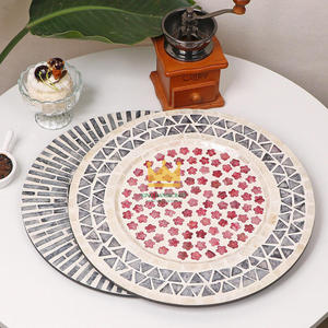 Napperons plats en nacre élégants les plus vendus Tapis de table faits à la main pour la fête au Vietnam Prix bon marché - Product Image 1
