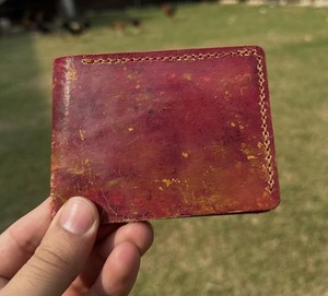 Anwar Enterprises <b>Men's</b> Vintage Style Landscape Pattern Genuine Leather Wallet RFID Blocking Customizable Size Open Fold Closure - Product Image 4