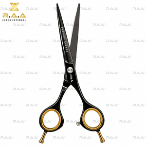 Ciseaux de barbier droits en acier inoxydable de haute qualité au design unique pour la coupe de cheveux, fabriqués au Pakistan R.A.A. INTERNATIONAL RAA-155 - Product Image 2