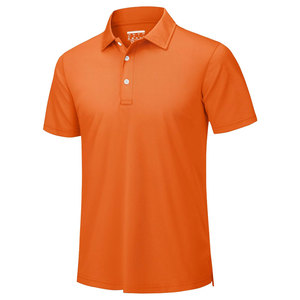 เสื้อโปโลผู้ชายแขนสั้นลำลองผ้าฝ้ายสีทึบระบายอากาศสวมใส่สบาย - Product Image 2
