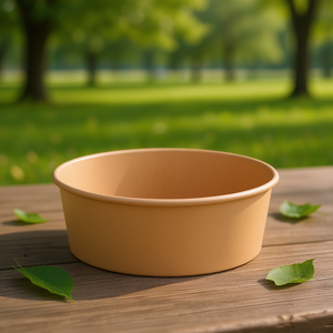 ชามกระดาษคราฟท์ทรงกลมขนาด 1300 มล. (42 ออนซ์) แบบใช้แล้วทิ้ง เคลือบ PE สำหรับงานปาร์ตี้ ดีไซน์เรียบง่าย - Product Image 3