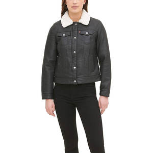 Best Selling Women's <b>Leather</b> <b>Jacket</b> Custom Logo Factory Wholesale Price XL Size <b>Long</b> Winter Clothing Women's <b>Leather</b> <b>Jacket</b> - Product Image 1